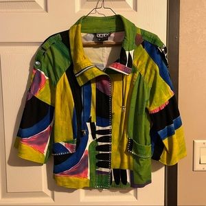 Berek Multi-Color Artsy Modern Style Jacket - Women's Medium